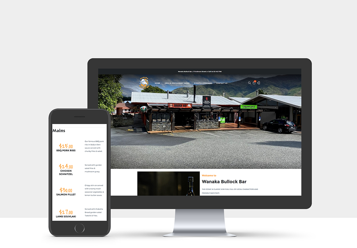 Wanaka Bullock Bar Website Design