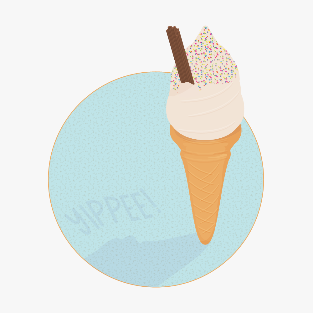 Soft Serve Ice Cream Isometric illustrations (digital)