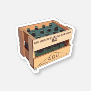 Kiwi Green Beer Crate Sticker